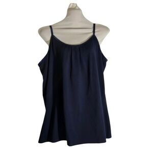 Just My Style Navy Blue Tank Top Women's Plus Size 2X 18 20 W Relaxed Fit